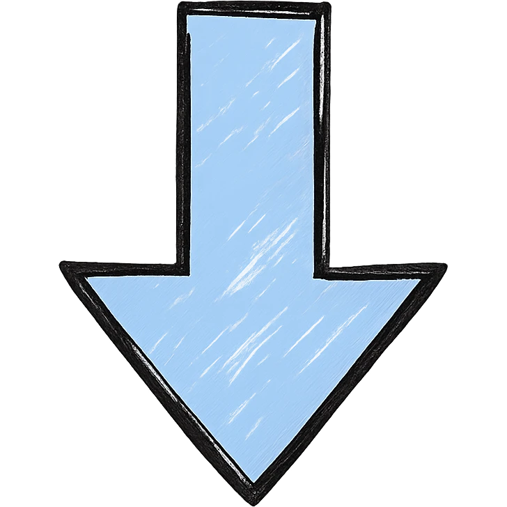 blue arrow pointing down emoji