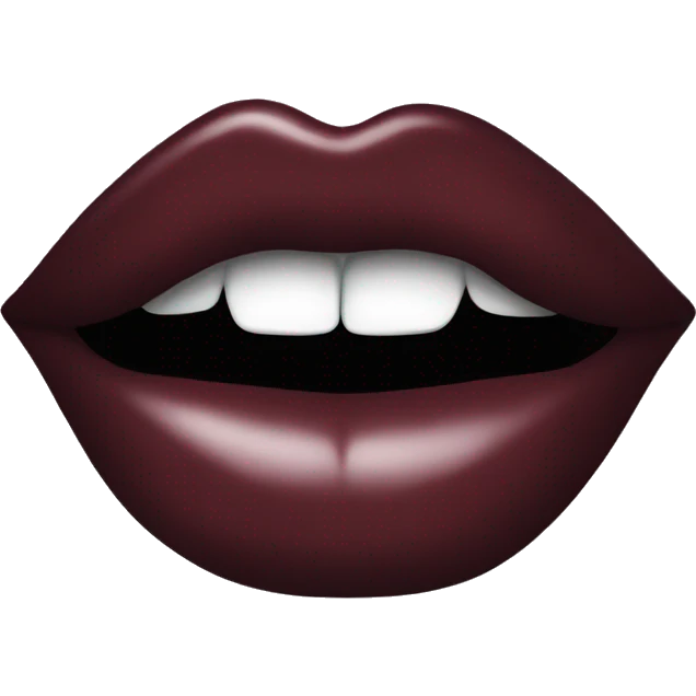 Maroon lips emoji