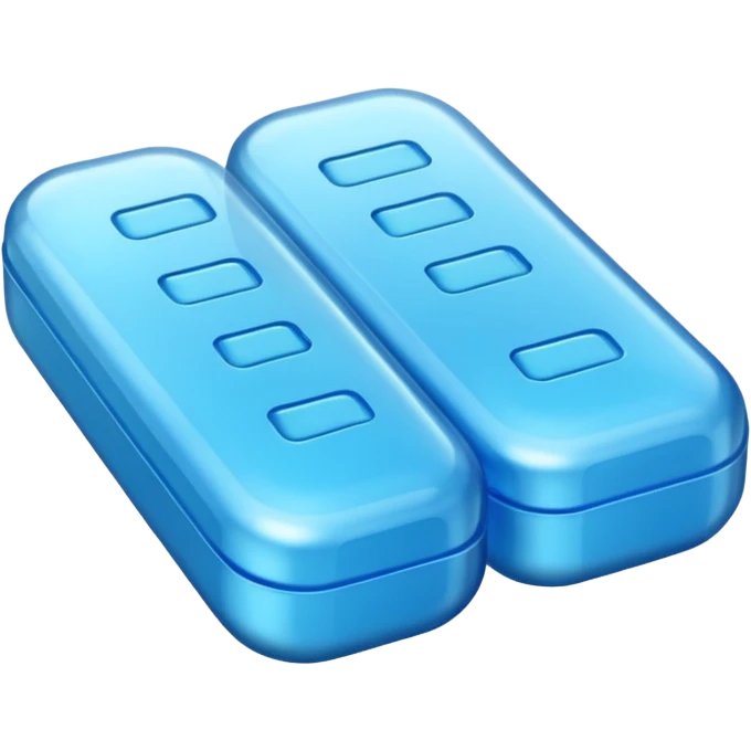 blister pack and blue pills emoji