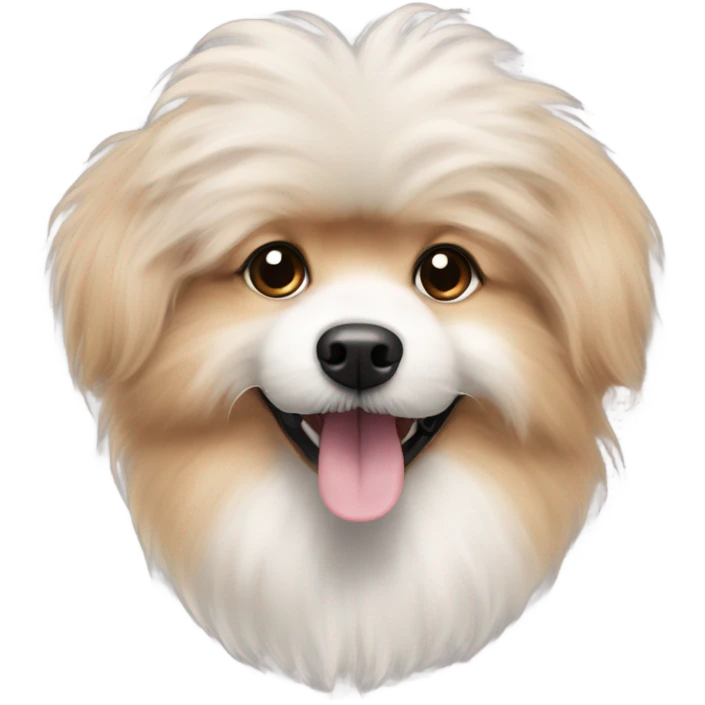 Poodle and a pomarianian mix emoji