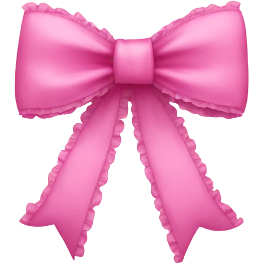 pink frilly bow emoji