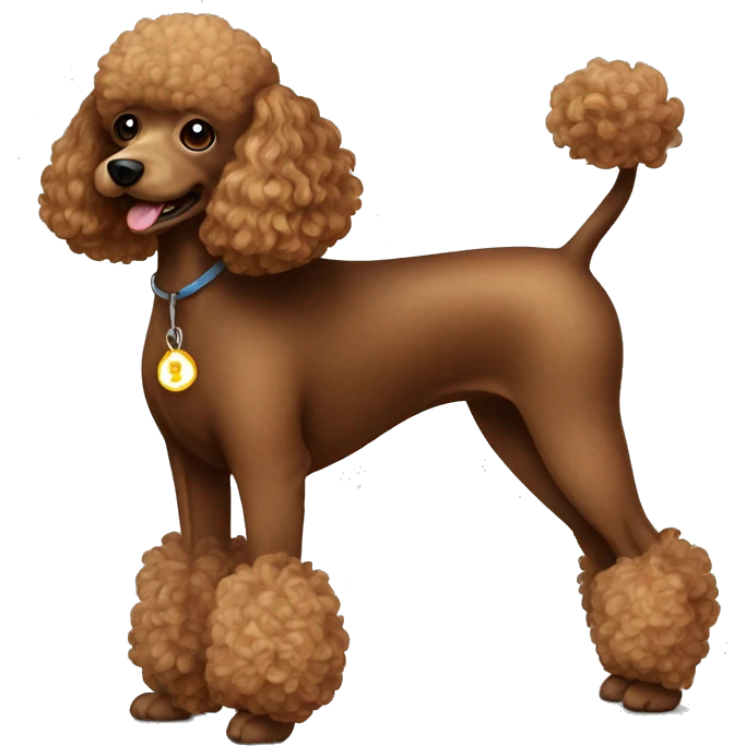 Dog poodle brown emoji