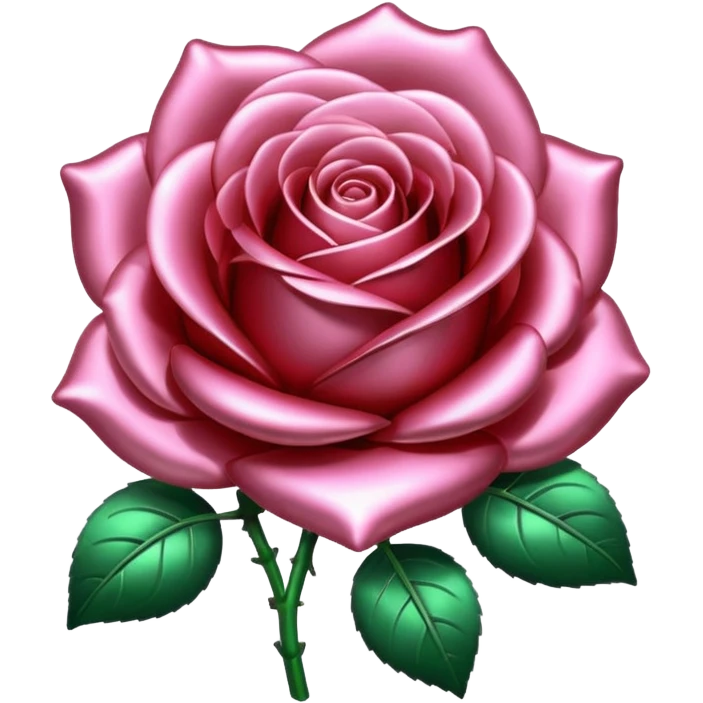 metallic chrome rose emoji