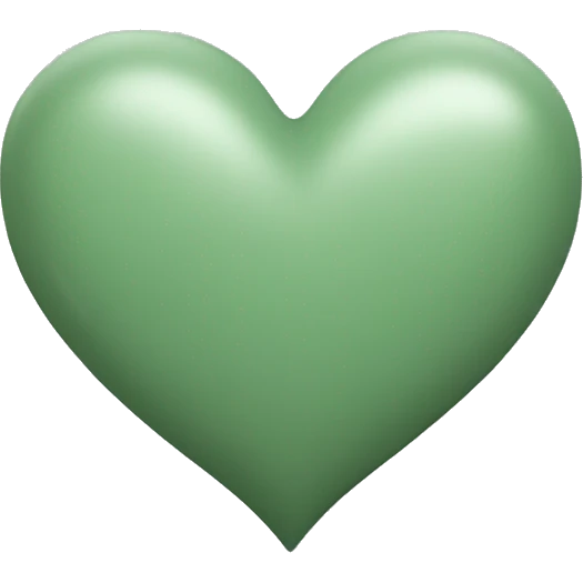 sage green heart emoji