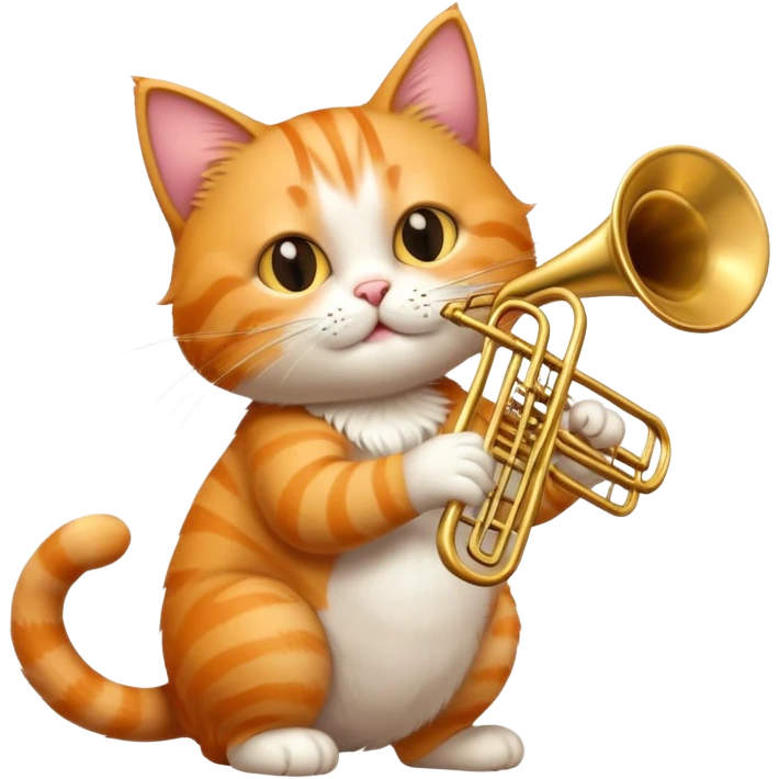 cat playing trombone emoji
