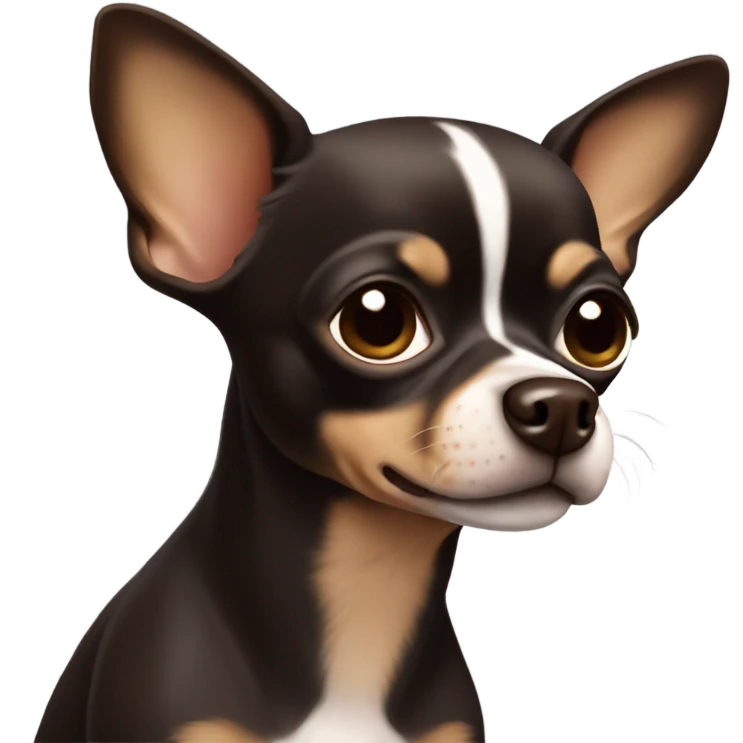 Dark Brown chihuahua emoji
