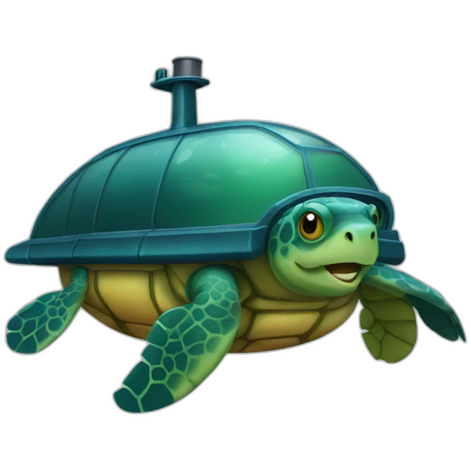 Submarine turtle emoji