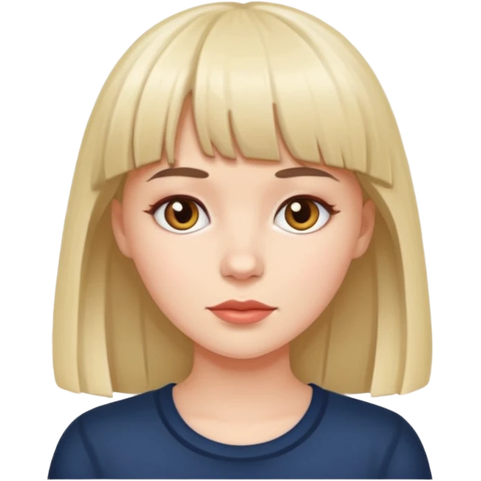 white girl bangs emoji