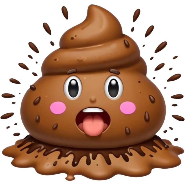 Animated exploding poop emoji