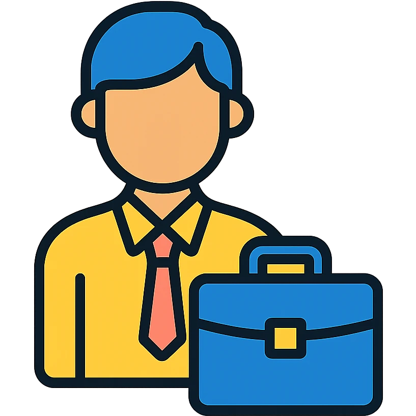 a person with a briefcase emoji