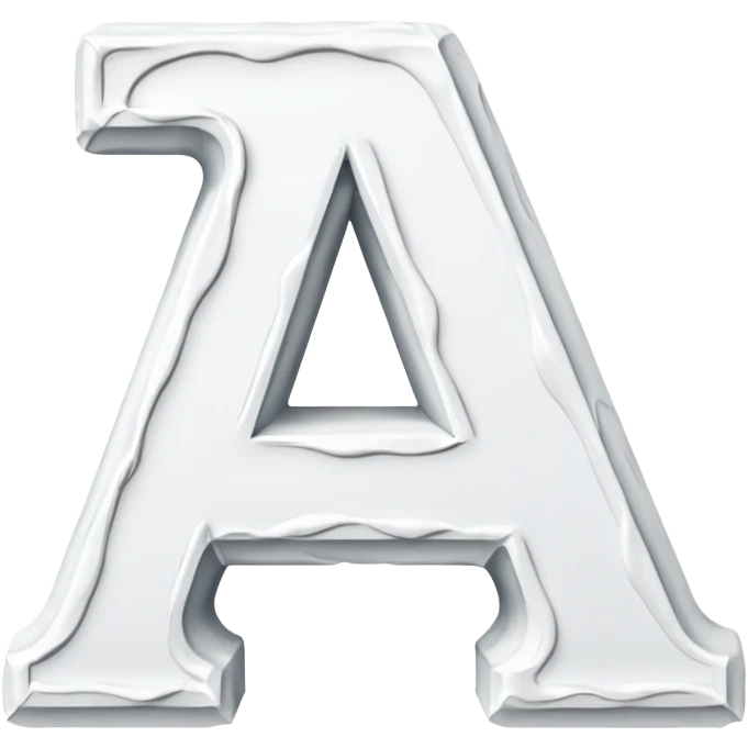 The letter “A” covered in white paint  emoji