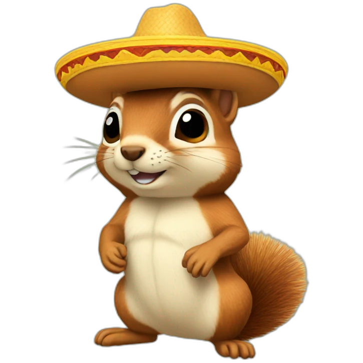 squirrel sombrero emoji