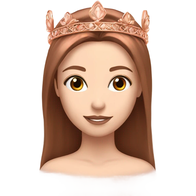 Rose gold diadema emoji
