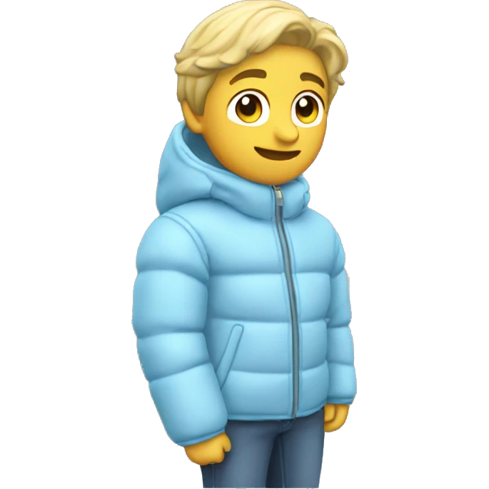  padded jacket pastel blue emoji