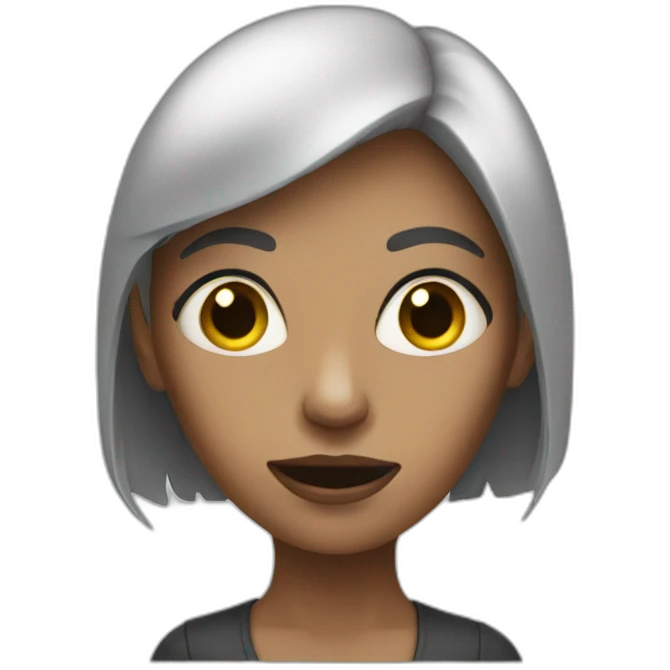 a very creepy woman emoji