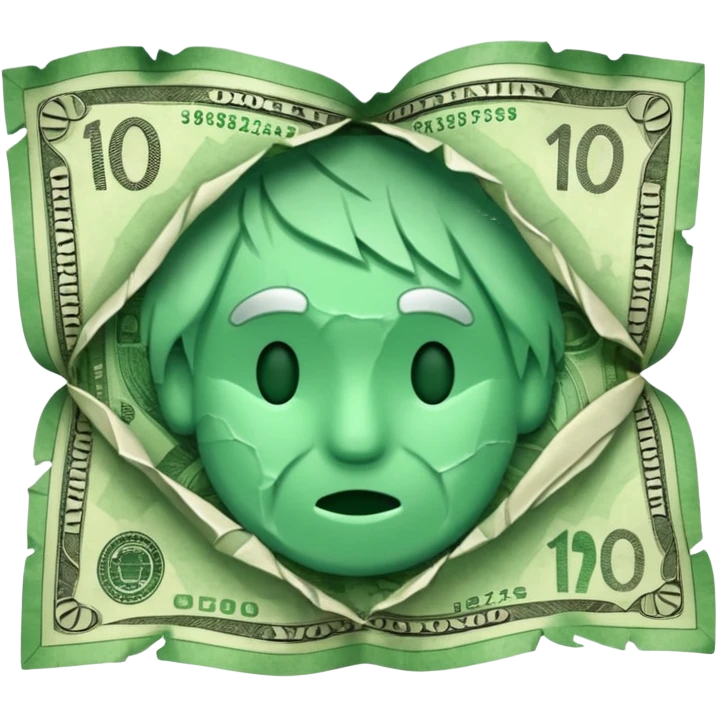 Ripped money emoji