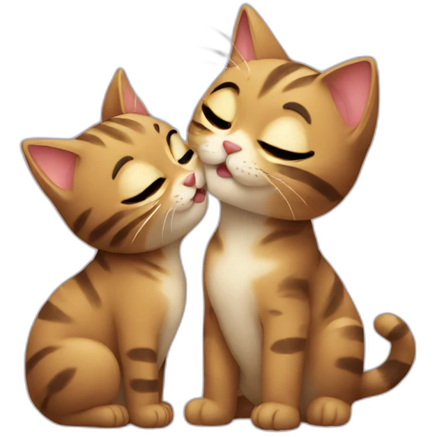 Kissing cats emoji
