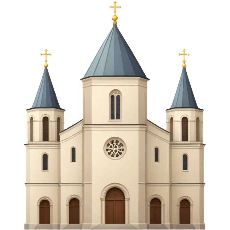 Vilnius Cathedral tower, simplified, emoji style, Discord role icon, no text emoji