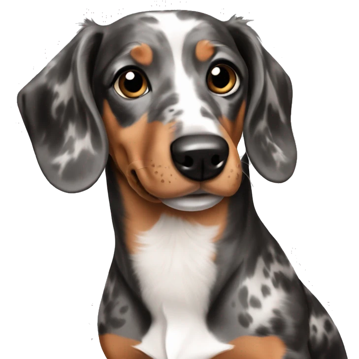 dachshund tri merle emoji