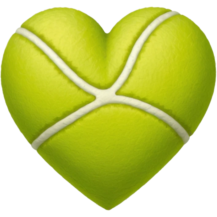 tennis shape heart no face emoji
