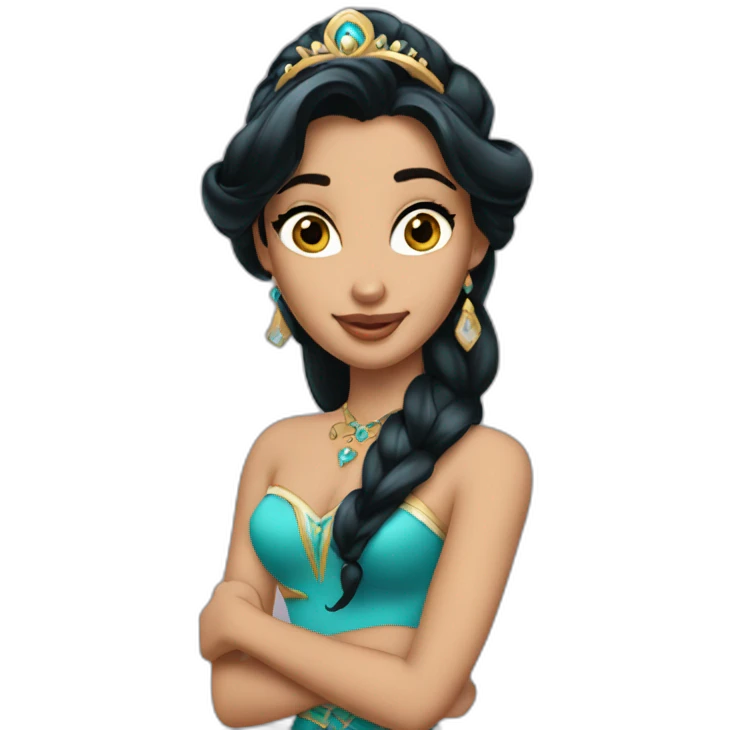 princess Jasmine as a model emoji
