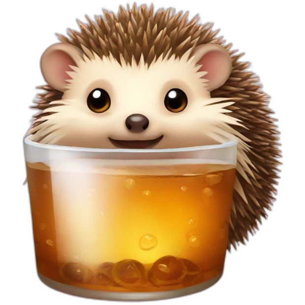 Hedgehog drink emoji