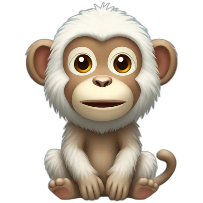 cute snow monkey emoji