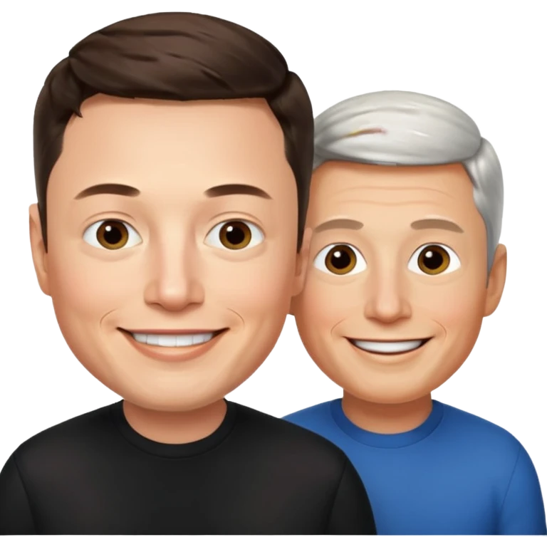 Elon musk and tim cook  emoji