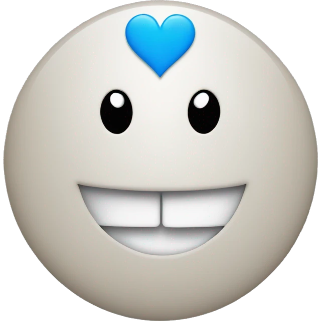 Make a blue circle with a white heart inside emoji