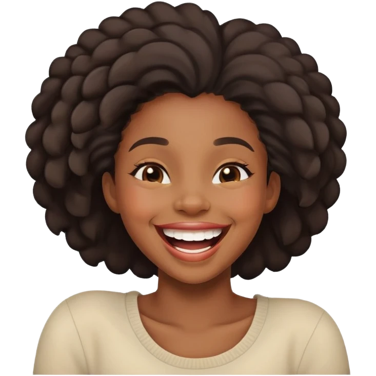 Black girl laughing  emoji