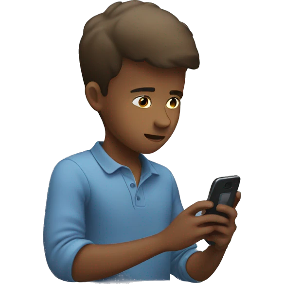 Boy on his phone emoji