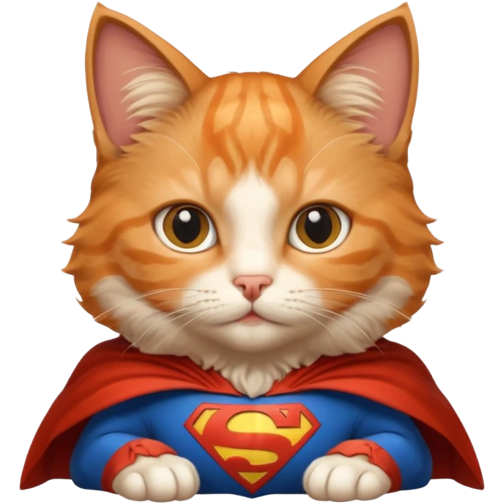 A cat with a superman cap emoji