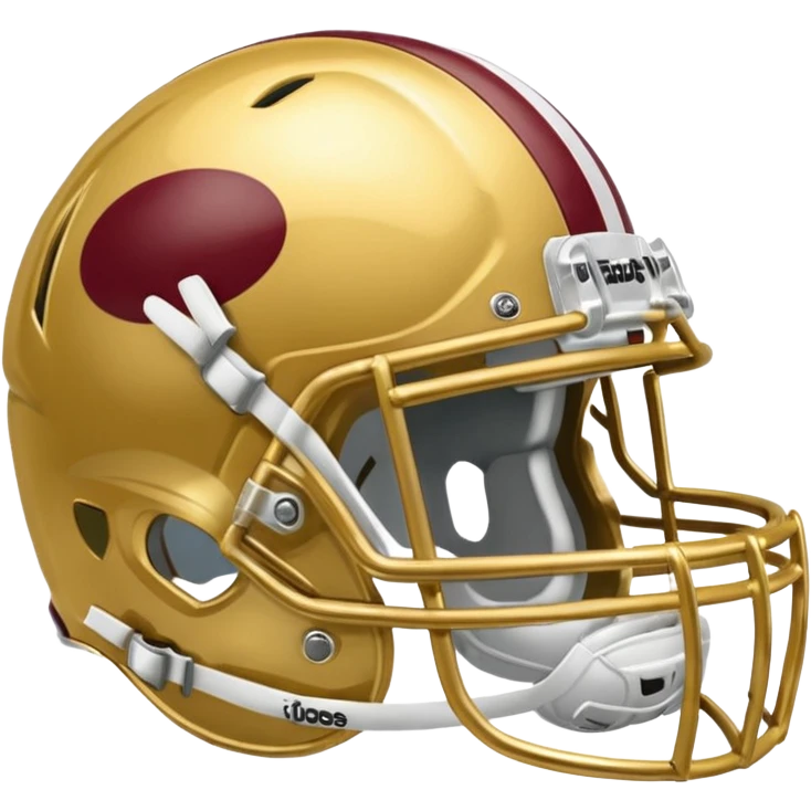 College football player helmet in gold color  emoji