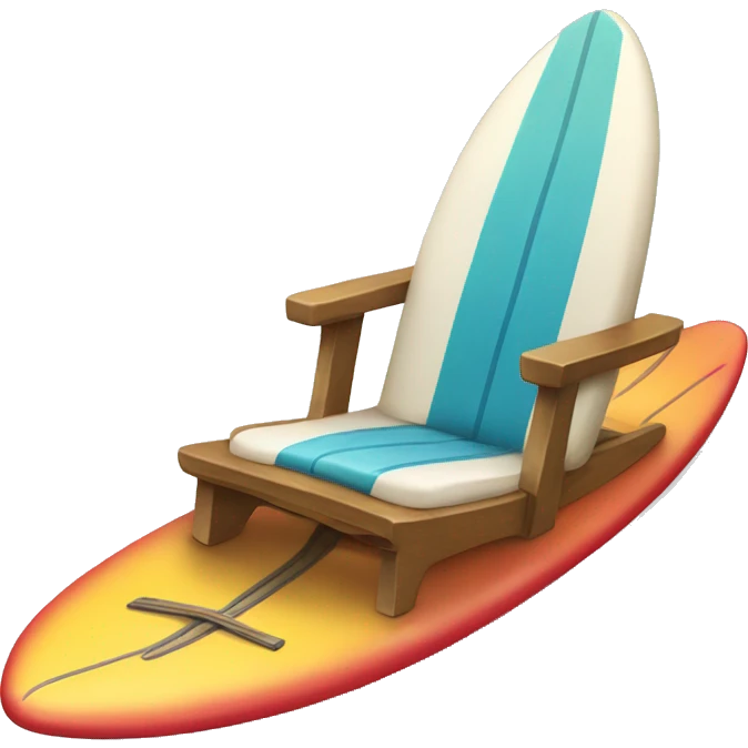 Chair on a surfboard  emoji
