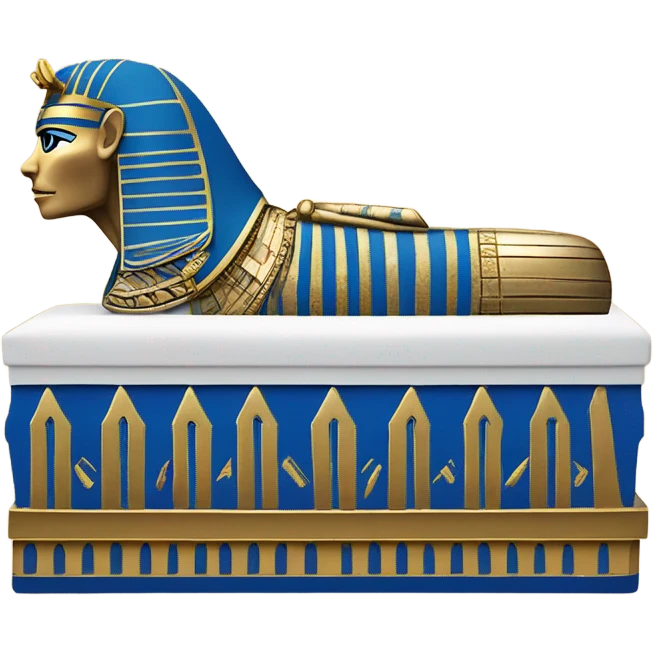 egypt full body pharaoh sarcophagus coffin gold blue white black  emoji