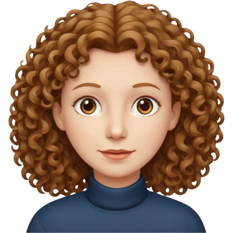 really long hair light brown curly pale skin middle age but really long hair emoji