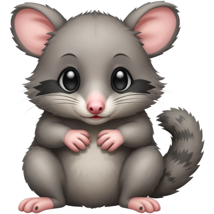 Possum covering its eyes with its paws  emoji
