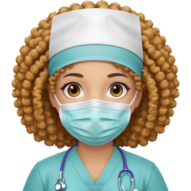 curly nurse emoji