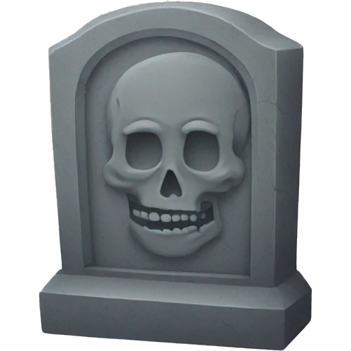Grave head stone emoji