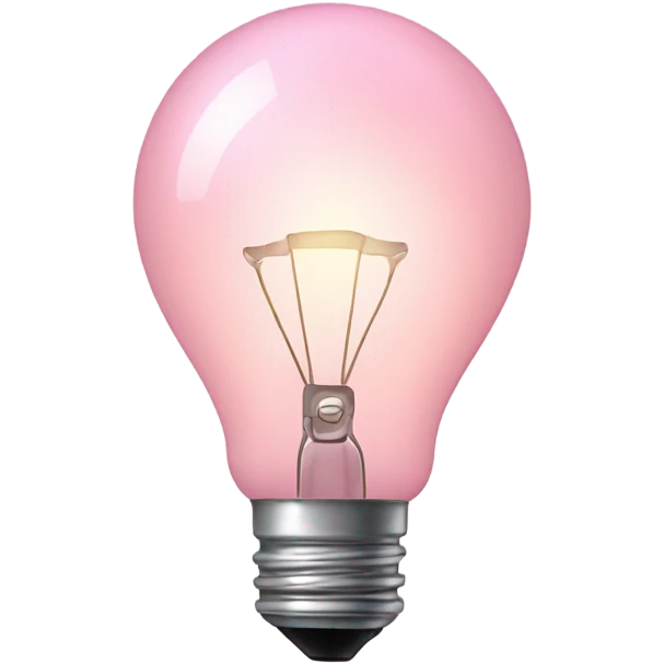 pastel pink light bulb emoji