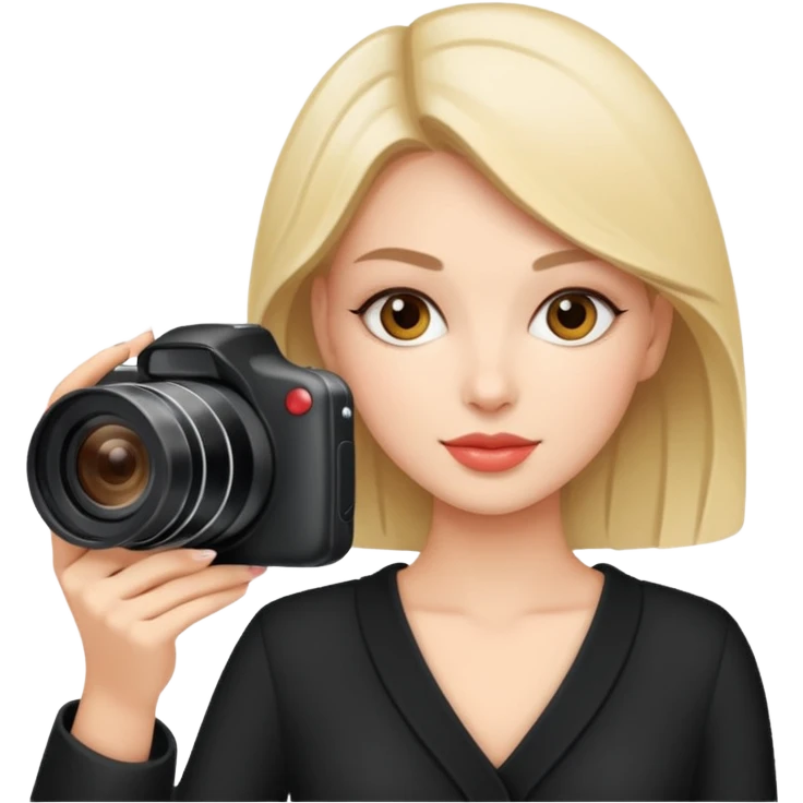 chic women with digicam emoji
