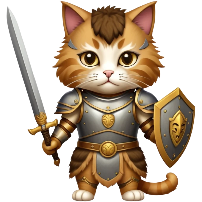 cat dressed as a trojan warrior emoji
