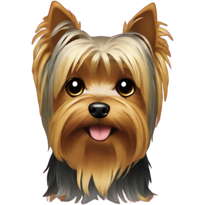 Yorkie on shaggy carpet emoji
