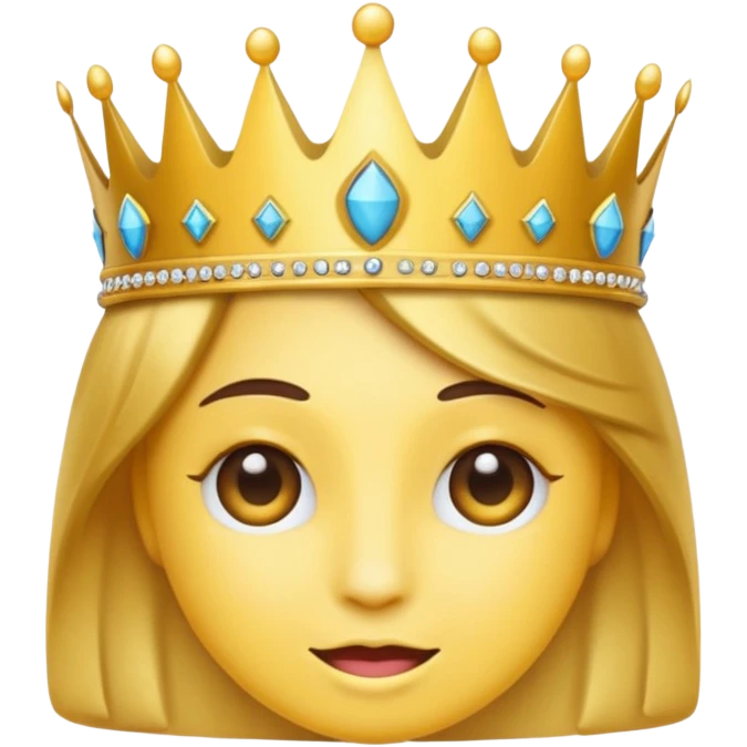 Wink emoji with crown emoji