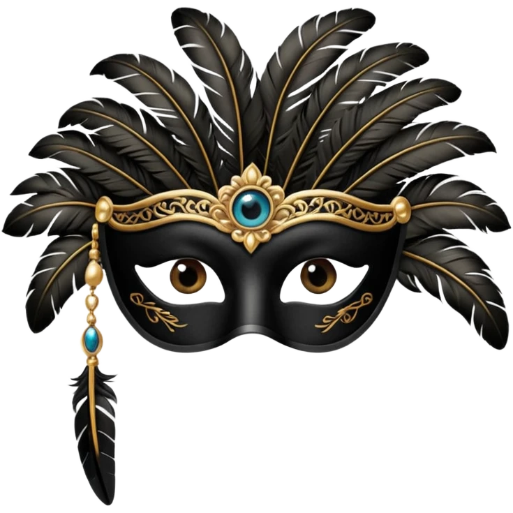 bridgerton feather eye mask emoji