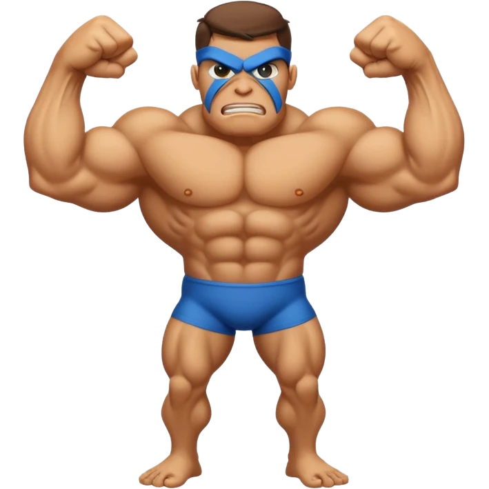 fullbody one-eye giant cyclope flexing muscles emoji