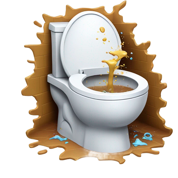 Toilet exploding  emoji