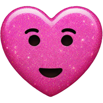Pink glitter heart emoji