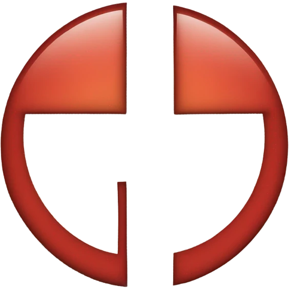 Rectangle half red, half black. Medium yellow circle inside emoji