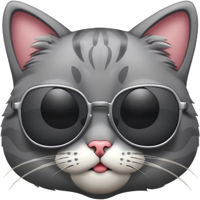 Cat with sunglasses emoji